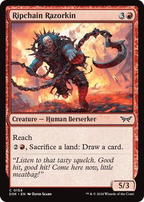 Ripchain Razorkin card from Duskmourn: House of Horror