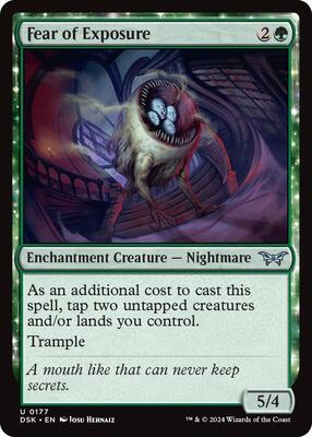 Fear of Exposure card from Duskmourn: House of Horror