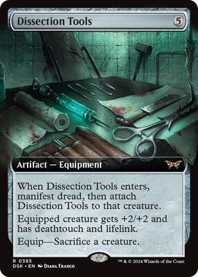 Dissection Tools (Extended Art) card from Duskmourn: House of Horror
