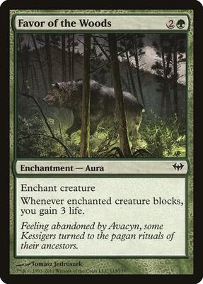 Favor of the Woods card from Dark Ascension