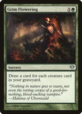 Grim Flowering card from Dark Ascension