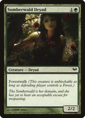 Somberwald Dryad card from Dark Ascension