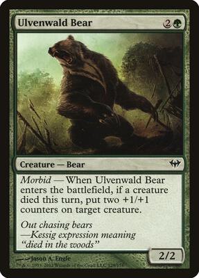 Ulvenwald Bear card from Dark Ascension