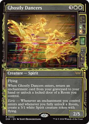 Ghostly Dancers (Showcase) card from Duskmourn: House of Horror