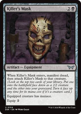 Killer's Mask card from Duskmourn: House of Horror
