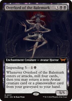 Overlord of the Balemurk (Extended Art) card from Duskmourn: House of Horror