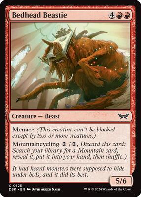 Bedhead Beastie card from Duskmourn: House of Horror
