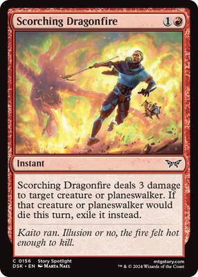 Scorching Dragonfire card from Duskmourn: House of Horror