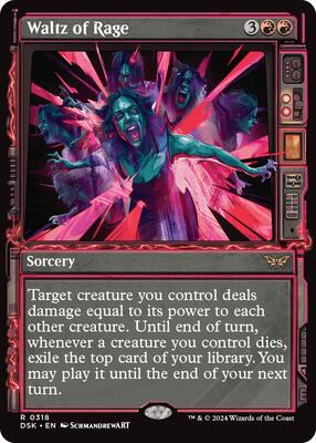 Waltz of Rage (Showcase) card from Duskmourn: House of Horror