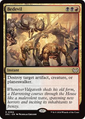 Bedevil card from Commander: Duskmourn: House of Horror