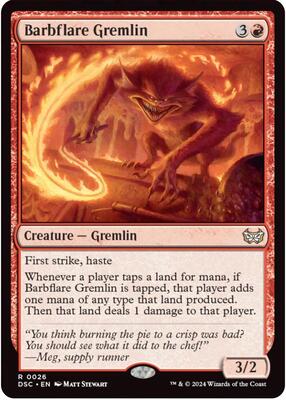 Barbflare Gremlin card from Commander: Duskmourn: House of Horror