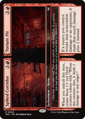 Spiked Corridor // Torture Pit card from Commander: Duskmourn: House of Horror