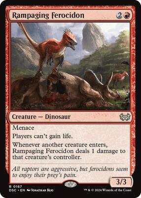 Rampaging Ferocidon card from Commander: Duskmourn: House of Horror