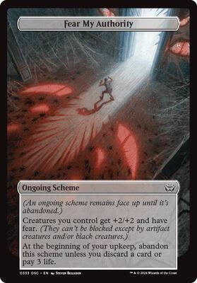 Fear My Authority (Full Art) card from Archenemy: Duskmourn