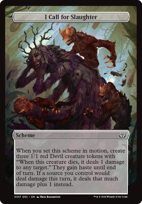 I Call for Slaughter (Full Art) card from Archenemy: Duskmourn