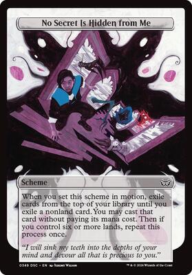 No Secret Is Hidden from Me (Full Art) card from Archenemy: Duskmourn