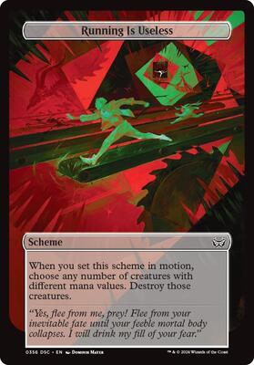 Running Is Useless (Full Art) card from Archenemy: Duskmourn