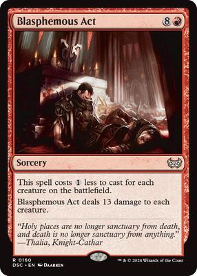 Blasphemous Act card from Commander: Duskmourn: House of Horror
