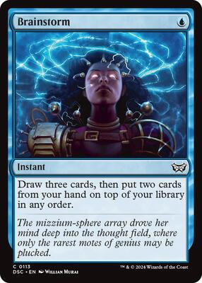 Brainstorm card from Commander: Duskmourn: House of Horror