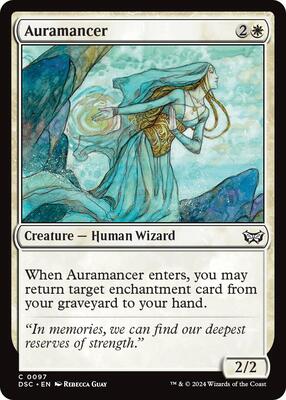Auramancer card from Commander: Duskmourn: House of Horror