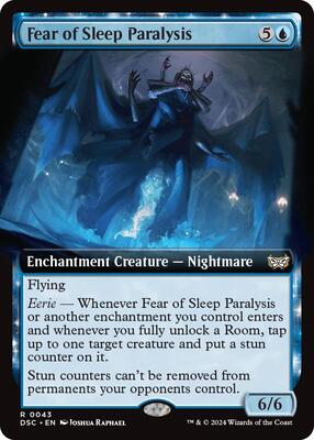 Fear of Sleep Paralysis (Extended Art) card from Commander: Duskmourn: House of Horror
