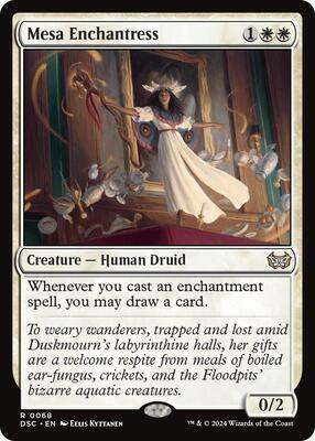 Mesa Enchantress card from Commander: Duskmourn: House of Horror