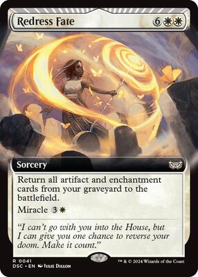 Redress Fate (Extended Art) card from Commander: Duskmourn: House of Horror