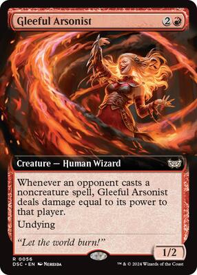 Gleeful Arsonist (Extended Art) card from Commander: Duskmourn: House of Horror