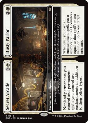 Secret Arcade // Dusty Parlor card from Commander: Duskmourn: House of Horror
