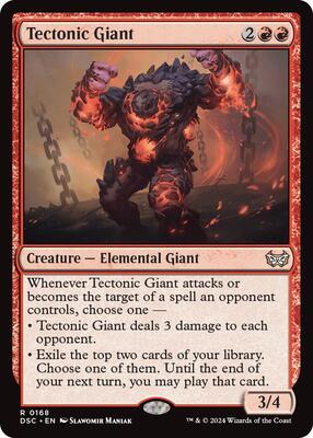 Tectonic Giant card from Commander: Duskmourn: House of Horror