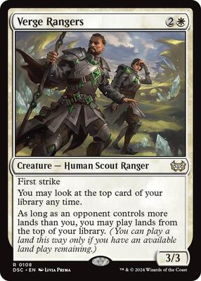 Verge Rangers card from Commander: Duskmourn: House of Horror