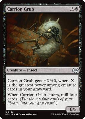 Carrion Grub card from Commander: Duskmourn: House of Horror