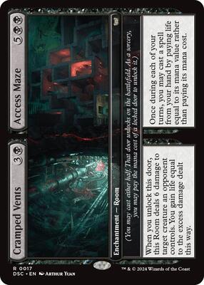 Cramped Vents // Access Maze card from Commander: Duskmourn: House of Horror