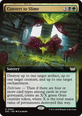 Convert to Slime (Extended Art) card from Commander: Duskmourn: House of Horror