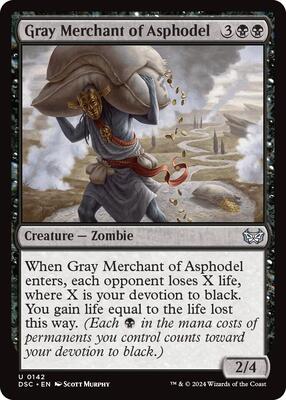 Gray Merchant of Asphodel card from Commander: Duskmourn: House of Horror