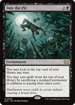 Into the Pit card from Commander: Duskmourn: House of Horror