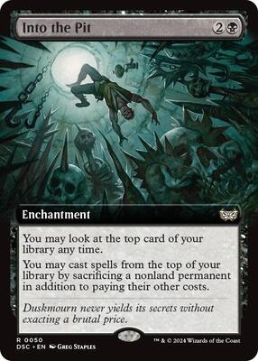 Into the Pit (Extended Art) card from Commander: Duskmourn: House of Horror