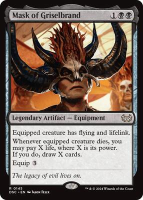Mask of Griselbrand card from Commander: Duskmourn: House of Horror