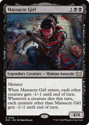Massacre Girl card from Commander: Duskmourn: House of Horror