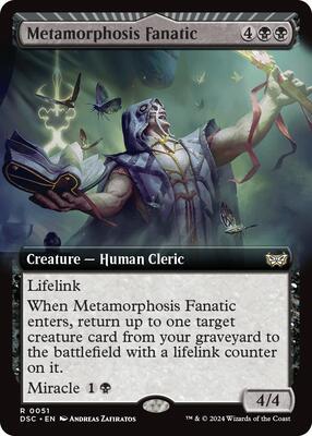 Metamorphosis Fanatic (Extended Art) card from Commander: Duskmourn: House of Horror