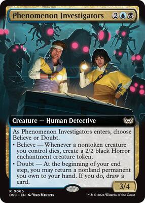 Phenomenon Investigators (Extended Art) card from Commander: Duskmourn: House of Horror