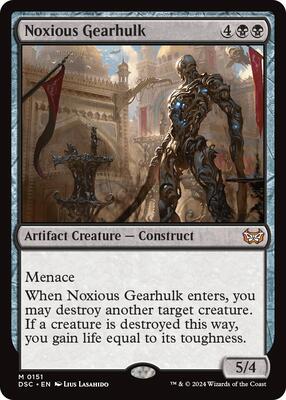 Noxious Gearhulk card from Commander: Duskmourn: House of Horror