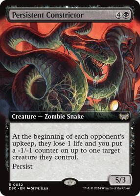 Persistent Constrictor (Extended Art) card from Commander: Duskmourn: House of Horror