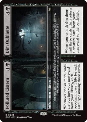 Polluted Cistern // Dim Oubliette card from Commander: Duskmourn: House of Horror