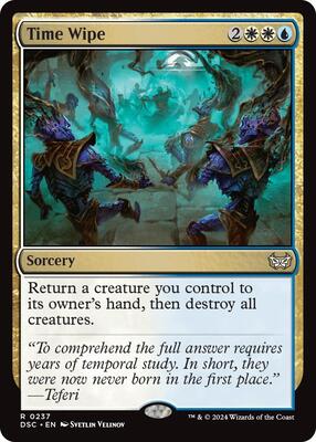 Time Wipe card from Commander: Duskmourn: House of Horror