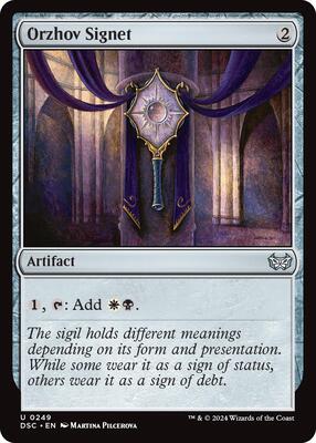 Orzhov Signet card from Commander: Duskmourn: House of Horror