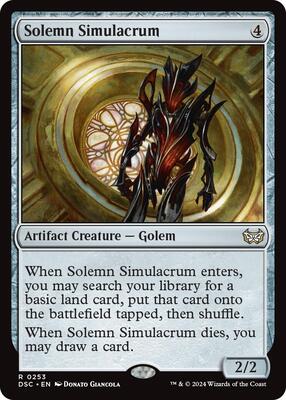 Solemn Simulacrum card from Commander: Duskmourn: House of Horror