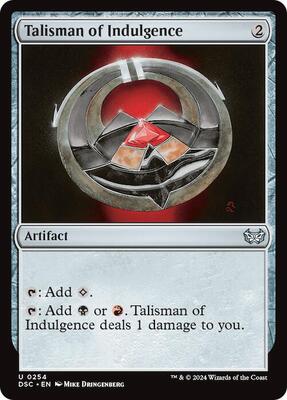Talisman of Indulgence card from Commander: Duskmourn: House of Horror