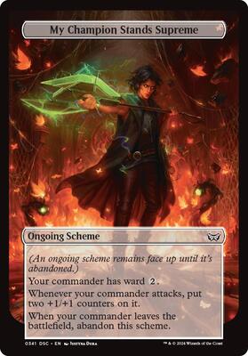 My Champion Stands Supreme (Full Art) card from Archenemy: Duskmourn