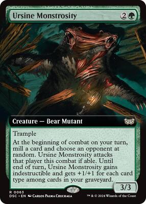 Ursine Monstrosity (Extended Art) card from Commander: Duskmourn: House of Horror